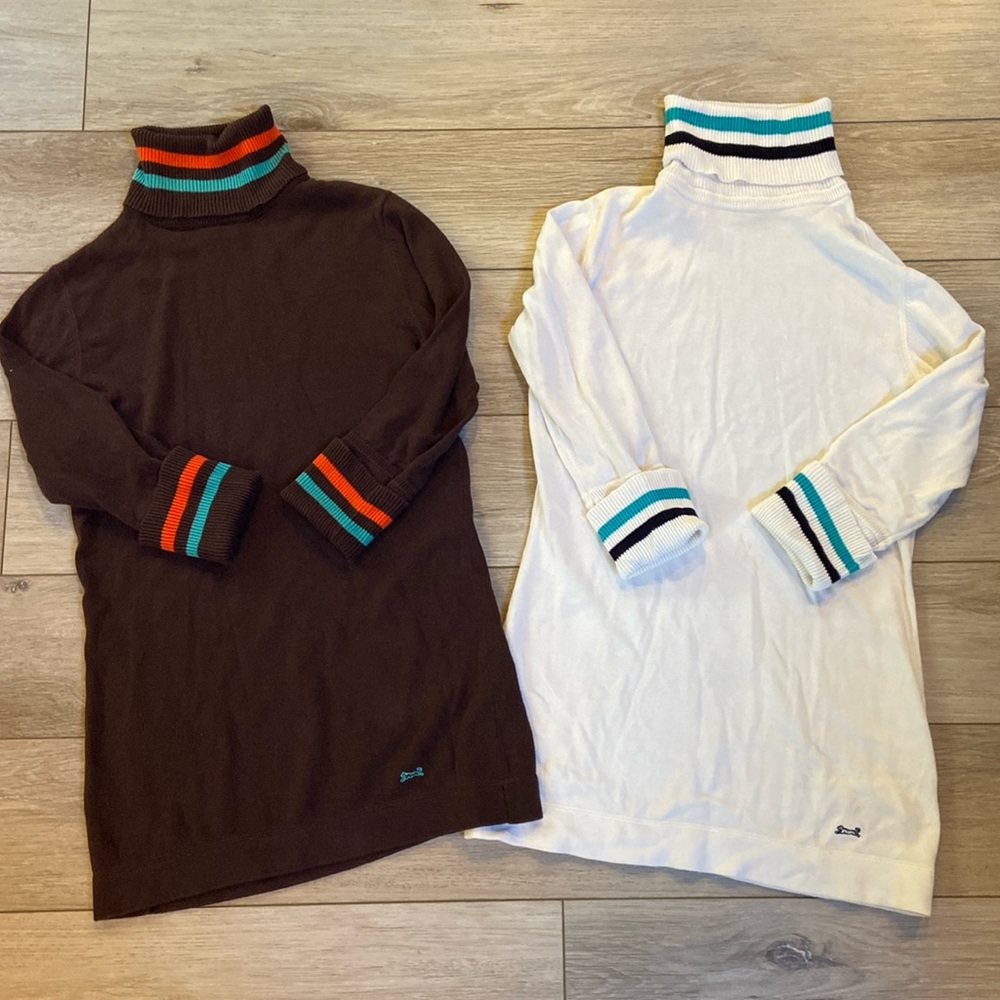 Le Tigre 3/4 Sleeve Turtlenecks - 2 Tops - XS